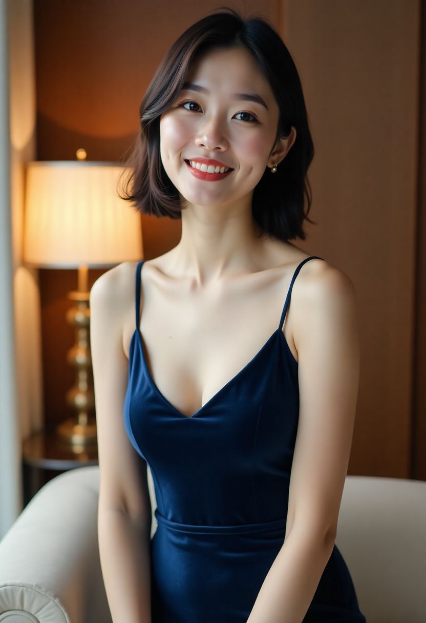 温暖灯光下的晚间聊天直播间